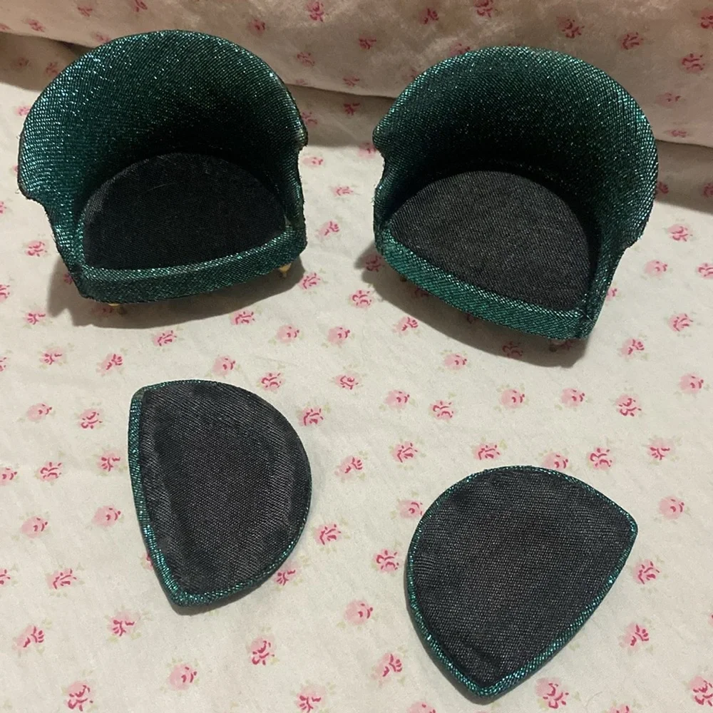 Sparkling Teal Miniature 1:12 scale Armchairs - Picture 5 of 7